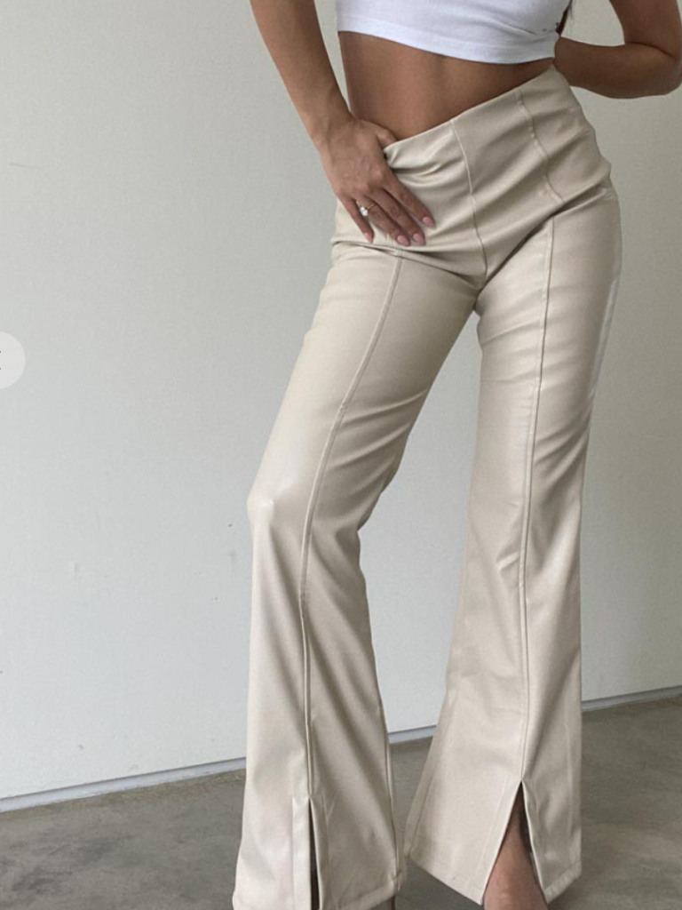 Desert Sand Leather Pants