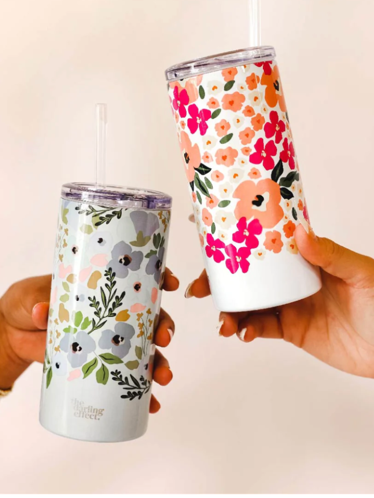 Skinny Tumbler With Straw