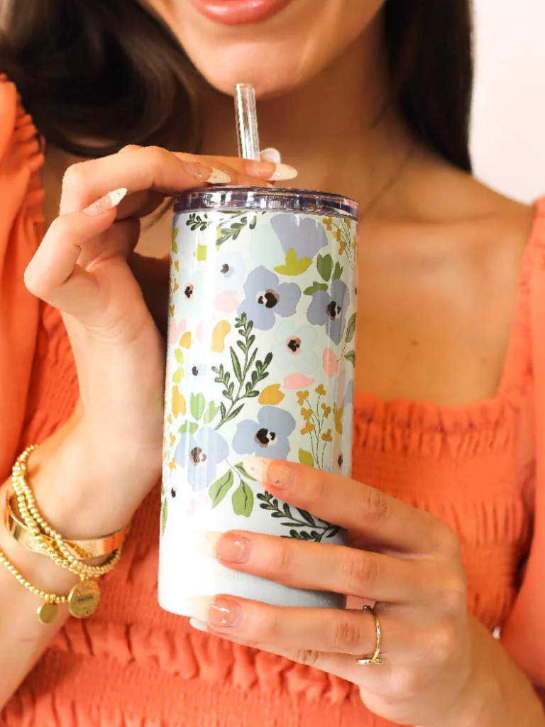Skinny Tumbler With Straw