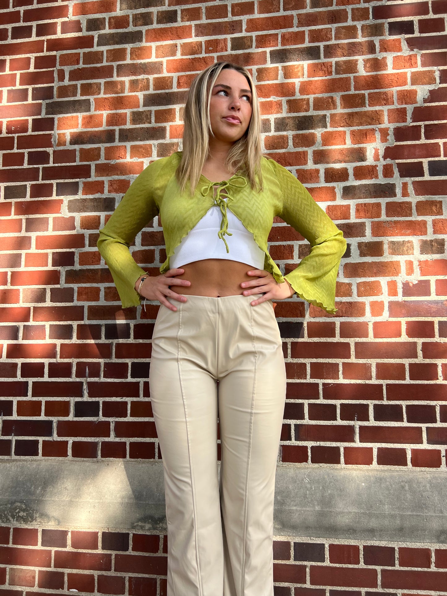 Desert Sand Leather Pants