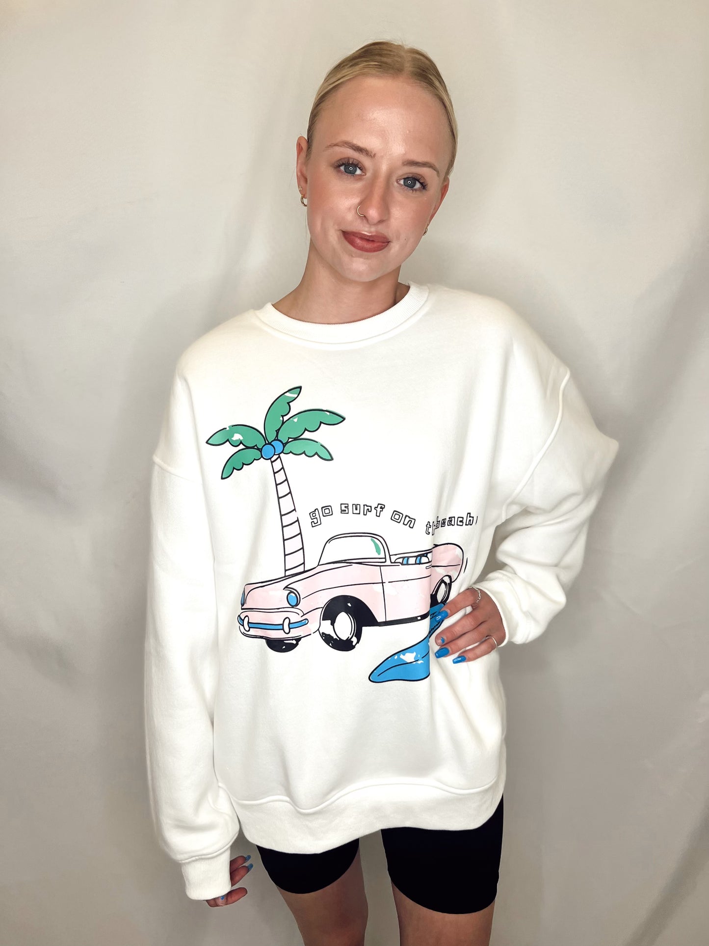 'Go Surf On The Beach' Crewneck