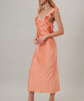 Ruffled Shoulder Maxi Dress