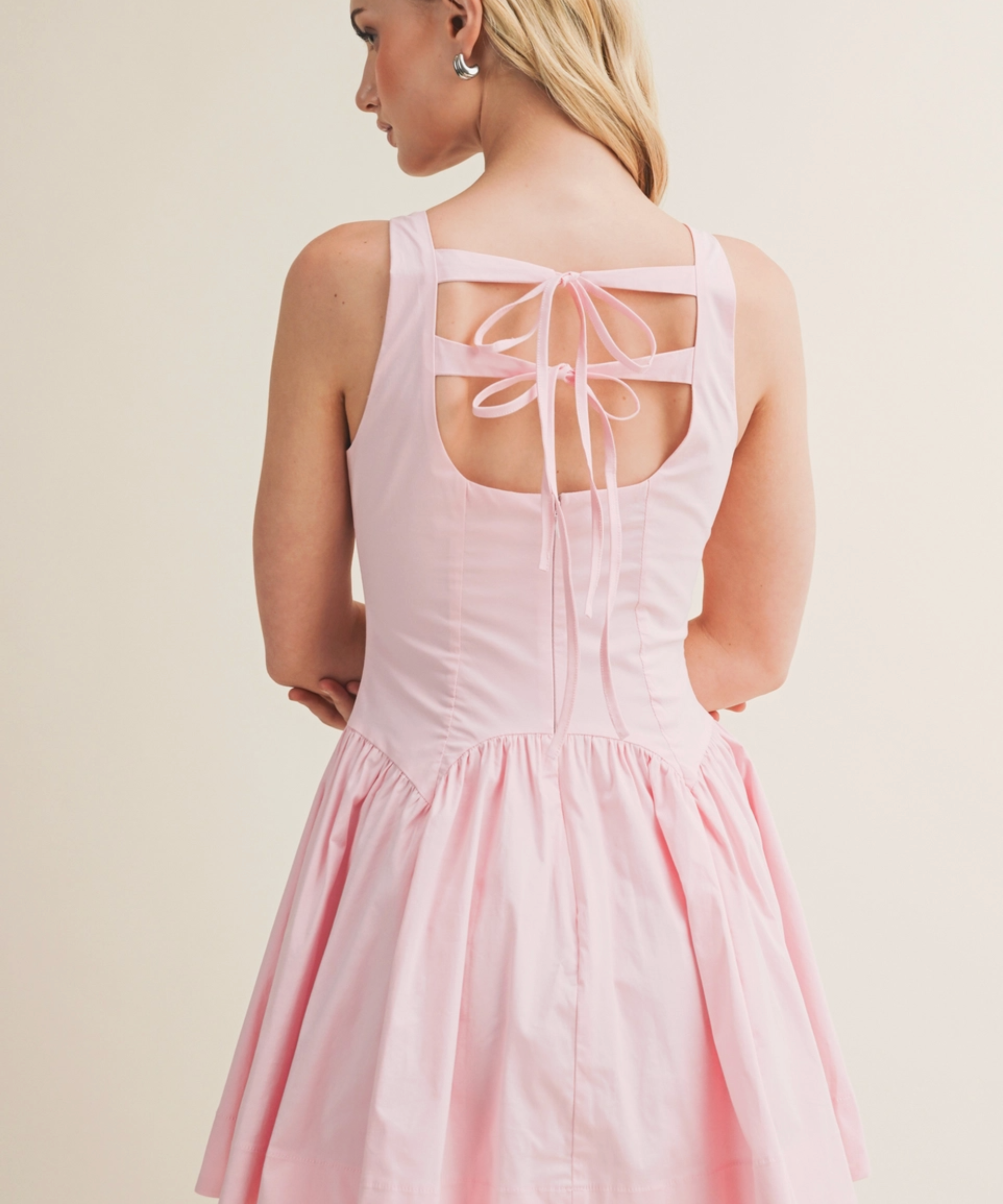 Contoured Bodice Flare Dress
