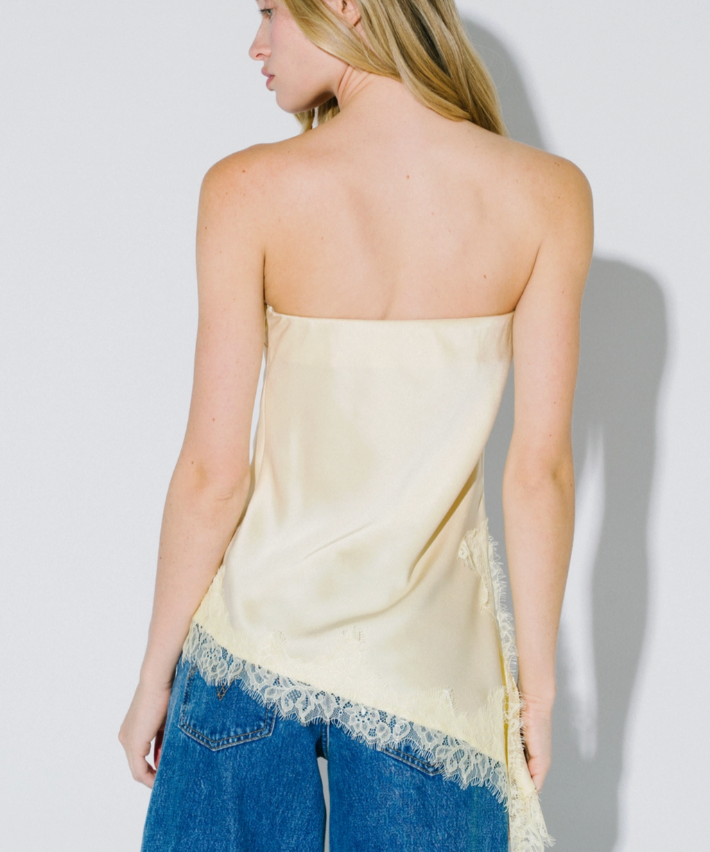 Satin Asymmetrical Top