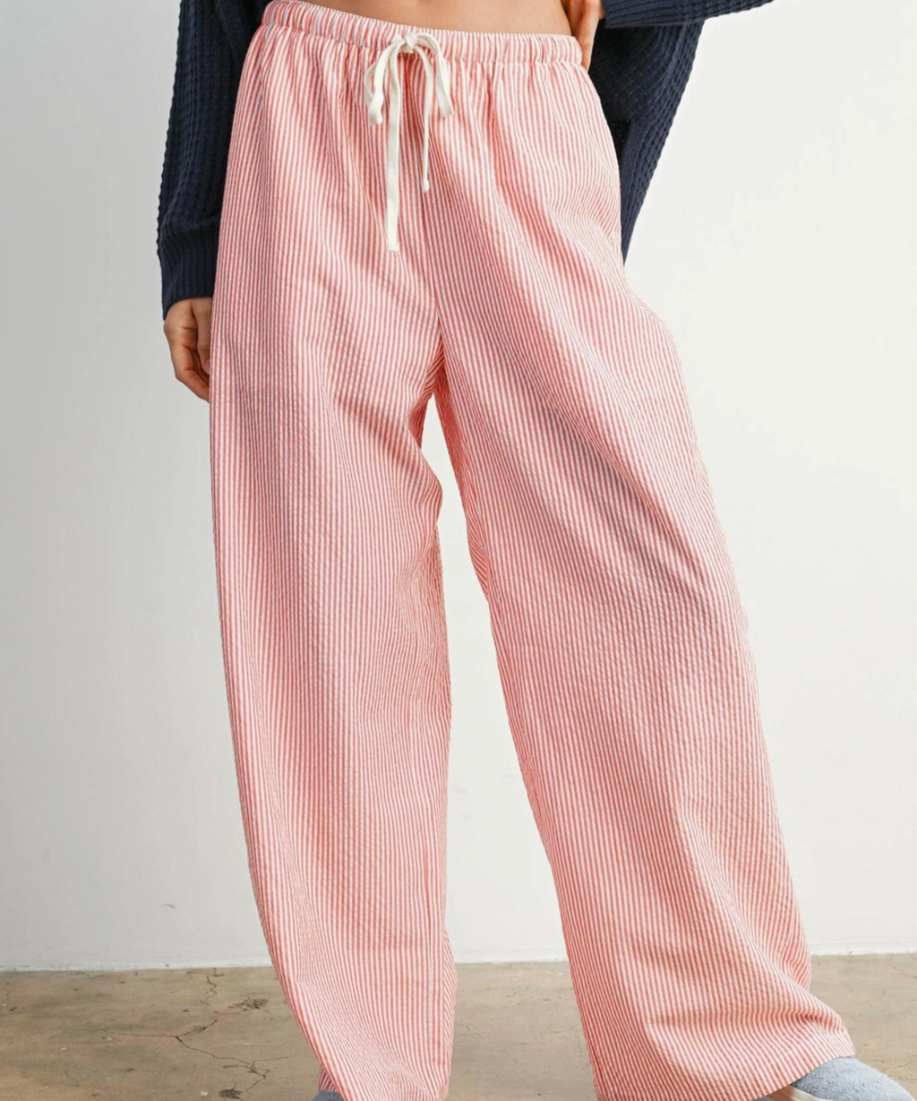 Drawstring Stripe Pants