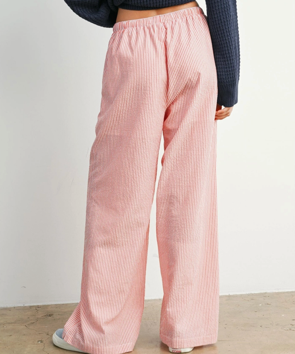 Drawstring Stripe Pants