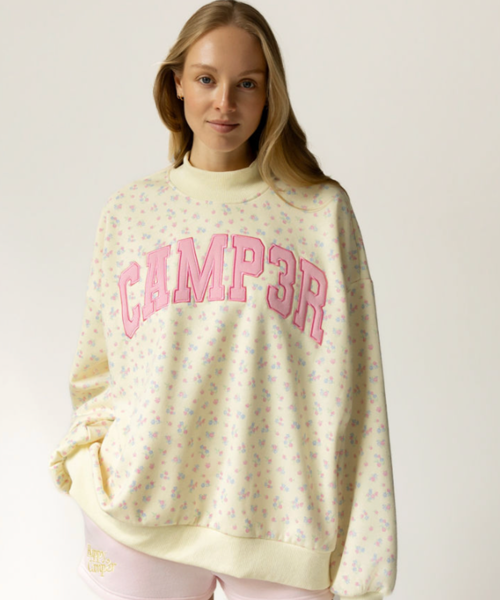 Floral Mockneck Sweatshirt