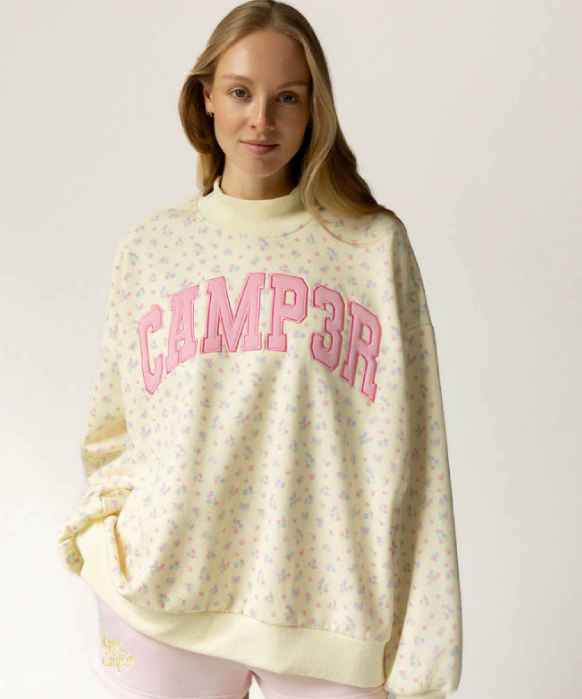 Floral Mockneck Sweatshirt