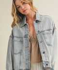 Denim Back Pleated Jacket