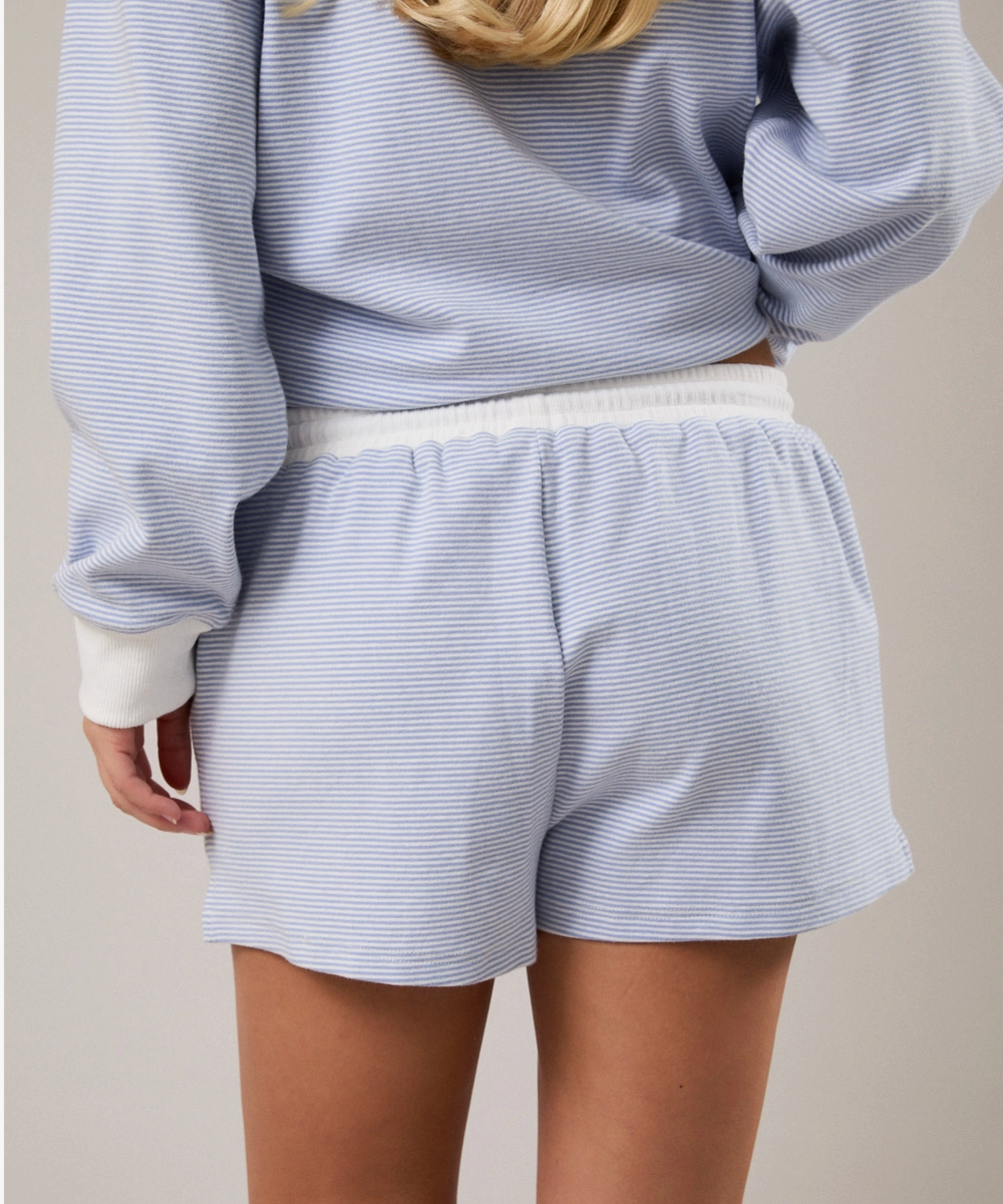 Mid Rise Stripe Shorts