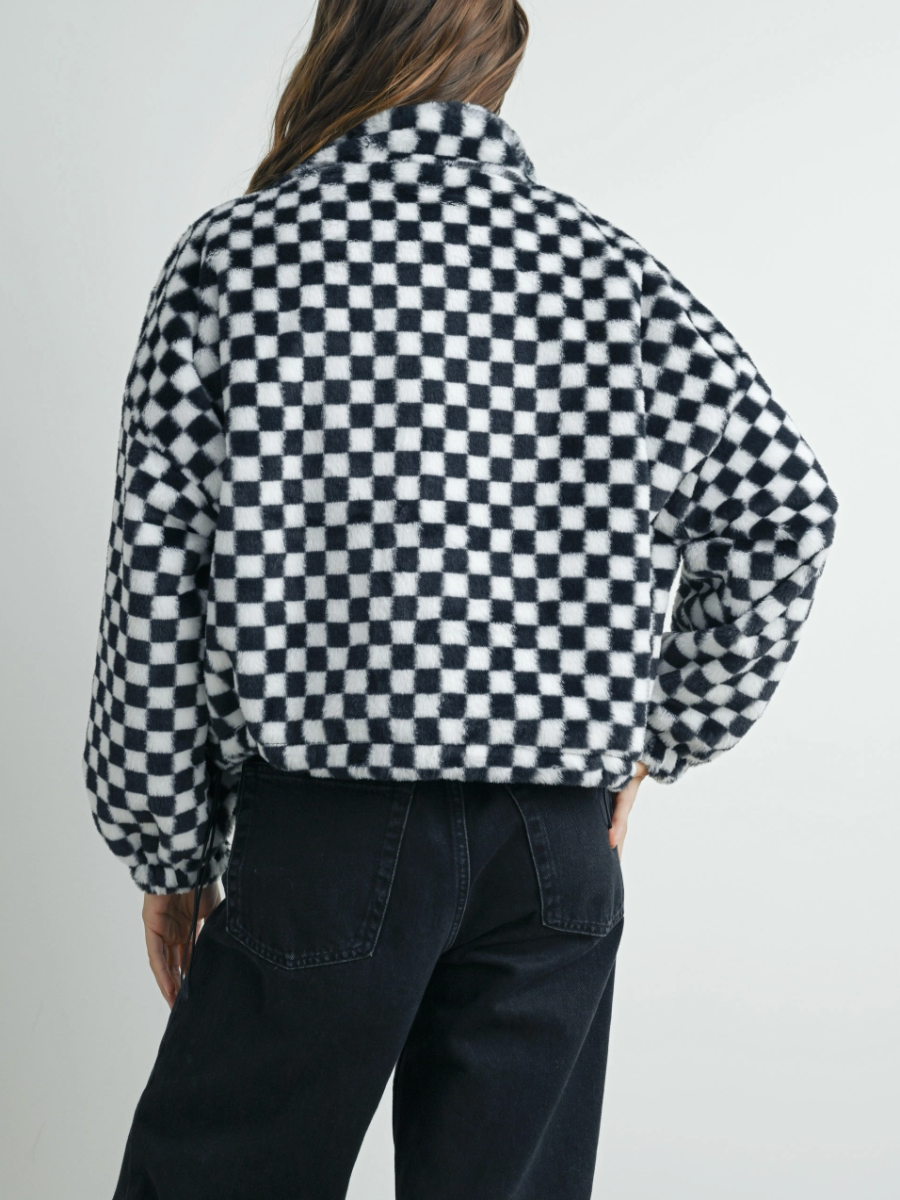 Checkered Sherpa Jacket