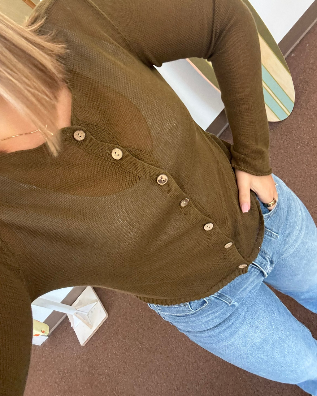 Olive Cardigan