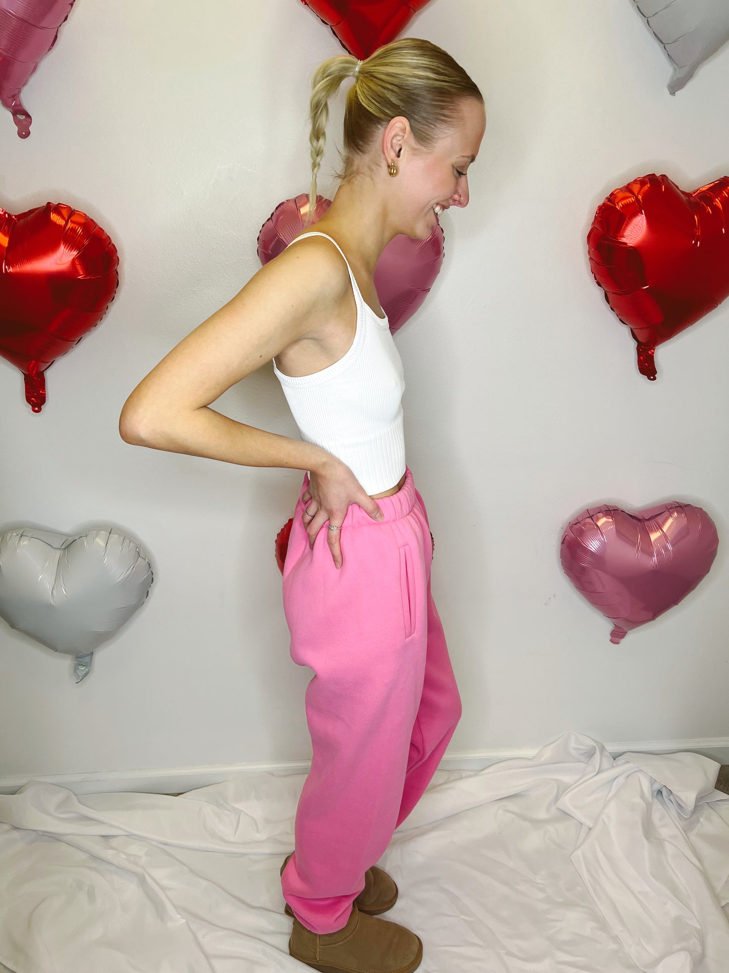 Love Bug Joggers // HOT PINK